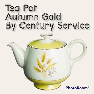 Tea Pot Autumn Gold by Century Service Midcentury Vintage